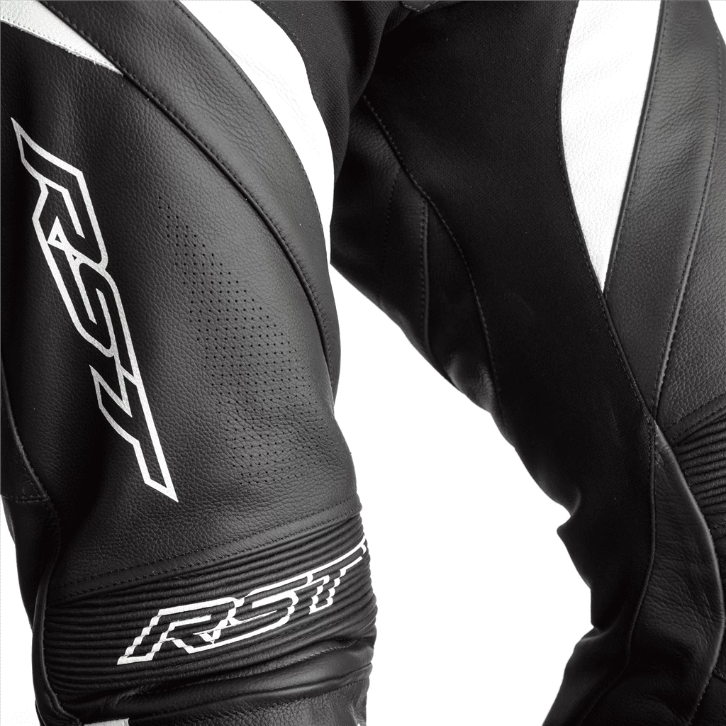 RST Tractech Evo 4 Youth Leather Suit - White / Black - Image 5