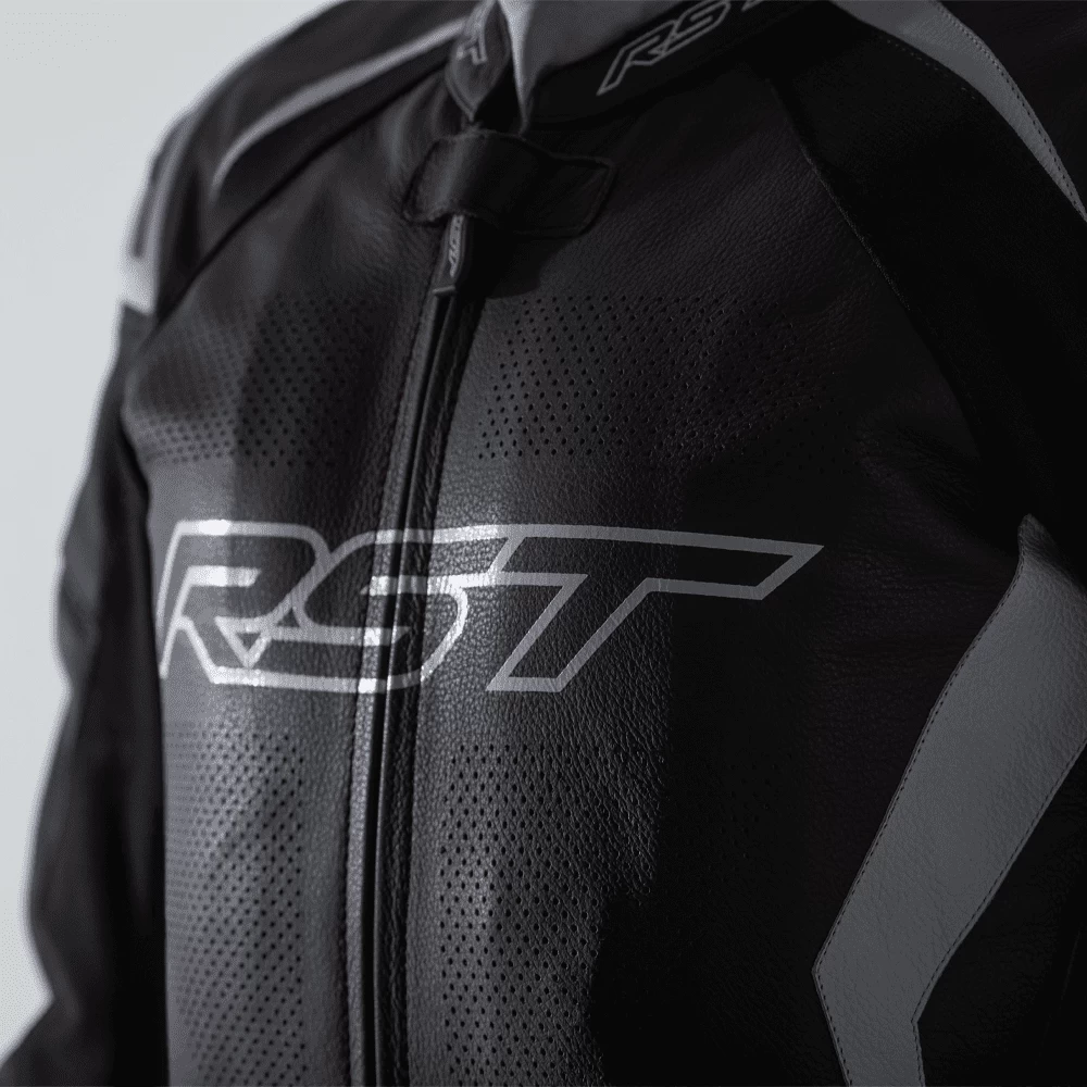 RST Podium Airbag CE Leather One Piece Suit - White/Black - Image 7
