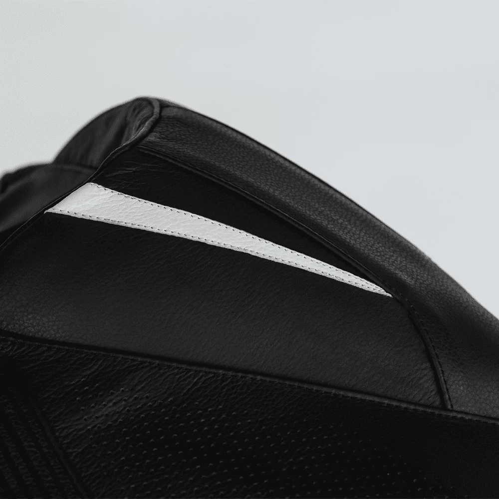 RST Podium Airbag CE Leather One Piece Suit - White/Black - Image 4