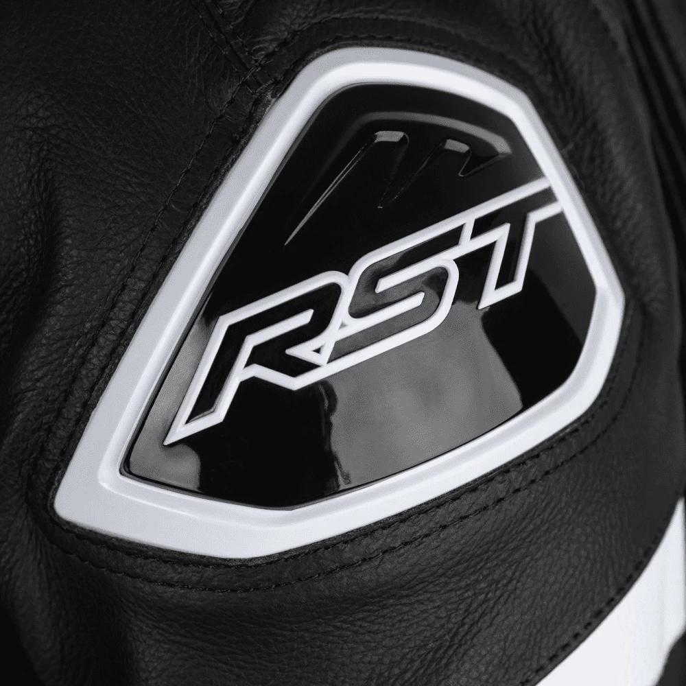 RST Podium Airbag CE Leather One Piece Suit - White/Black - Image 5