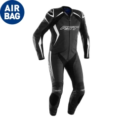 RST Podium Airbag CE Leather One Piece Suit - White/Black