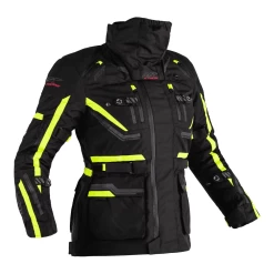 RST Pro Series Paragon 6 CE Ladies Airbag Textile Jacket - Black / Flo Yellow