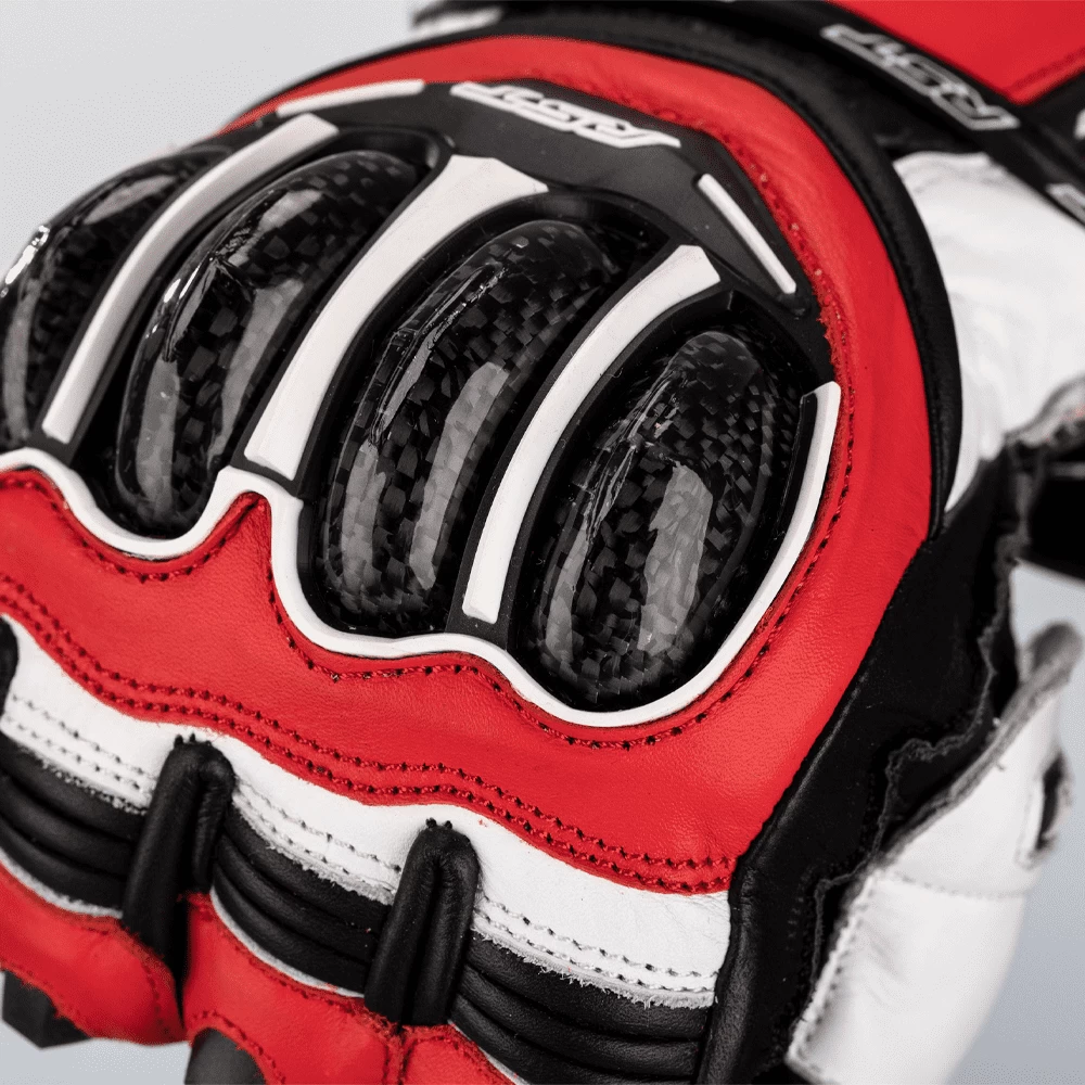 RST Tractech Evo 4 CE Leather Gloves - Red - Image 5