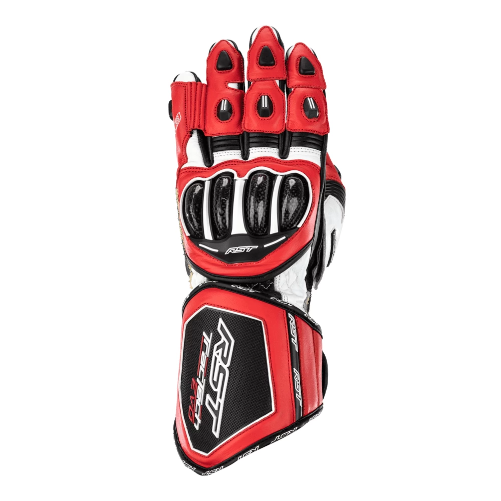 RST Tractech Evo 4 CE Leather Gloves - Red