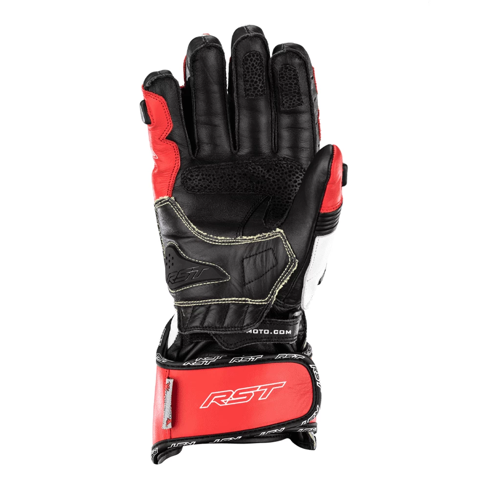 RST Tractech Evo 4 CE Leather Gloves - Red - Image 3