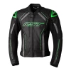 RST S1 CE Leather Jacket - Black / Grey / Neon Green