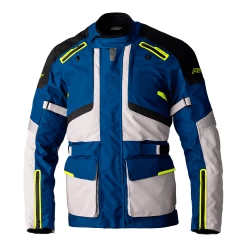 RST Endurance CE Textile Motorcycle Jacket - Blue / Silver / Yellow