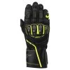RST S1 CE Leather Motorcycle Gloves - Black / Grey / Flo Yellow