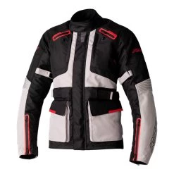 RST Endurance CE Ladies Textile Motorcycle Jacket - Black / Silver / Red