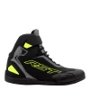 RST Sabre CE Microfibre Motorcycle Trainers - Black / Grey / Flo Yellow