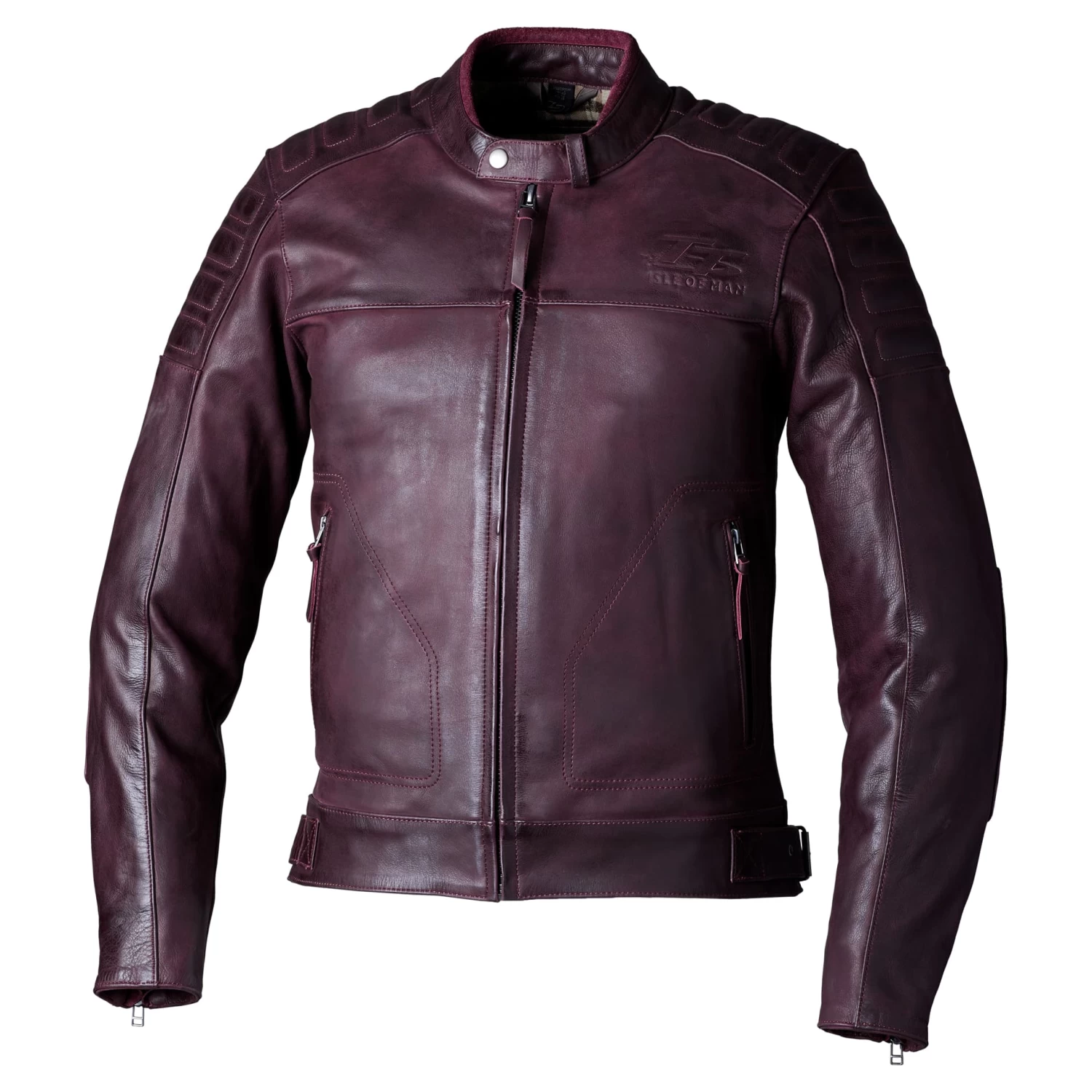 RST Isle Of Man TT Brandish 2 CE Leather Jacket - Oxblood Red