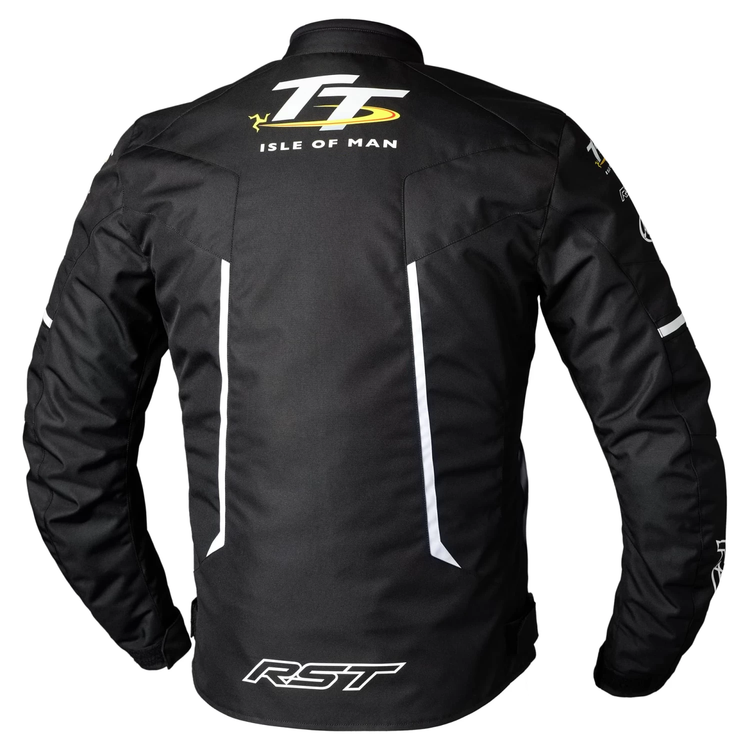 RST Isle Of Man TT Team Evo CE Textile Jacket - Black / White - Image 2