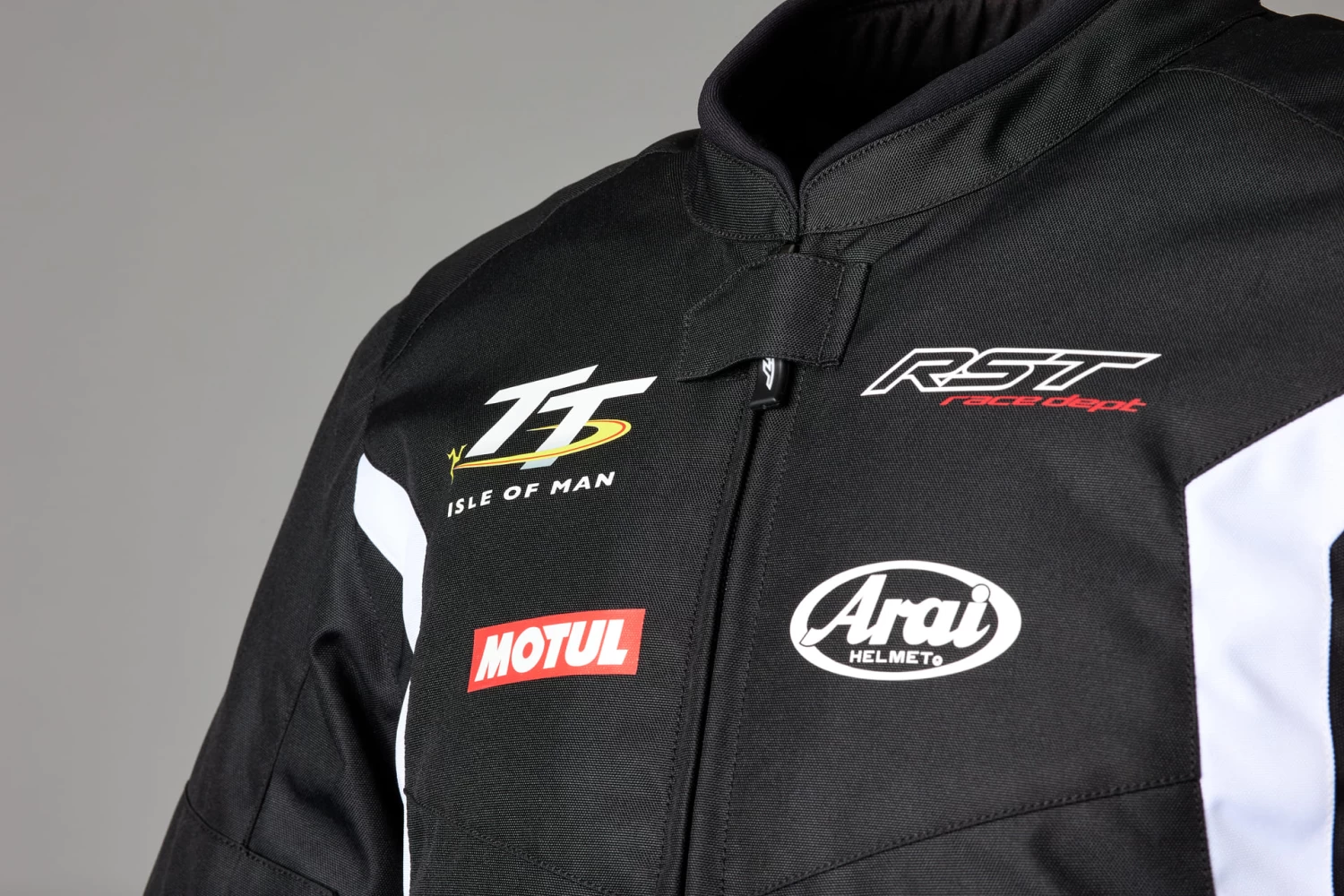 RST Isle Of Man TT Team Evo CE Textile Jacket - Black / White - Image 4