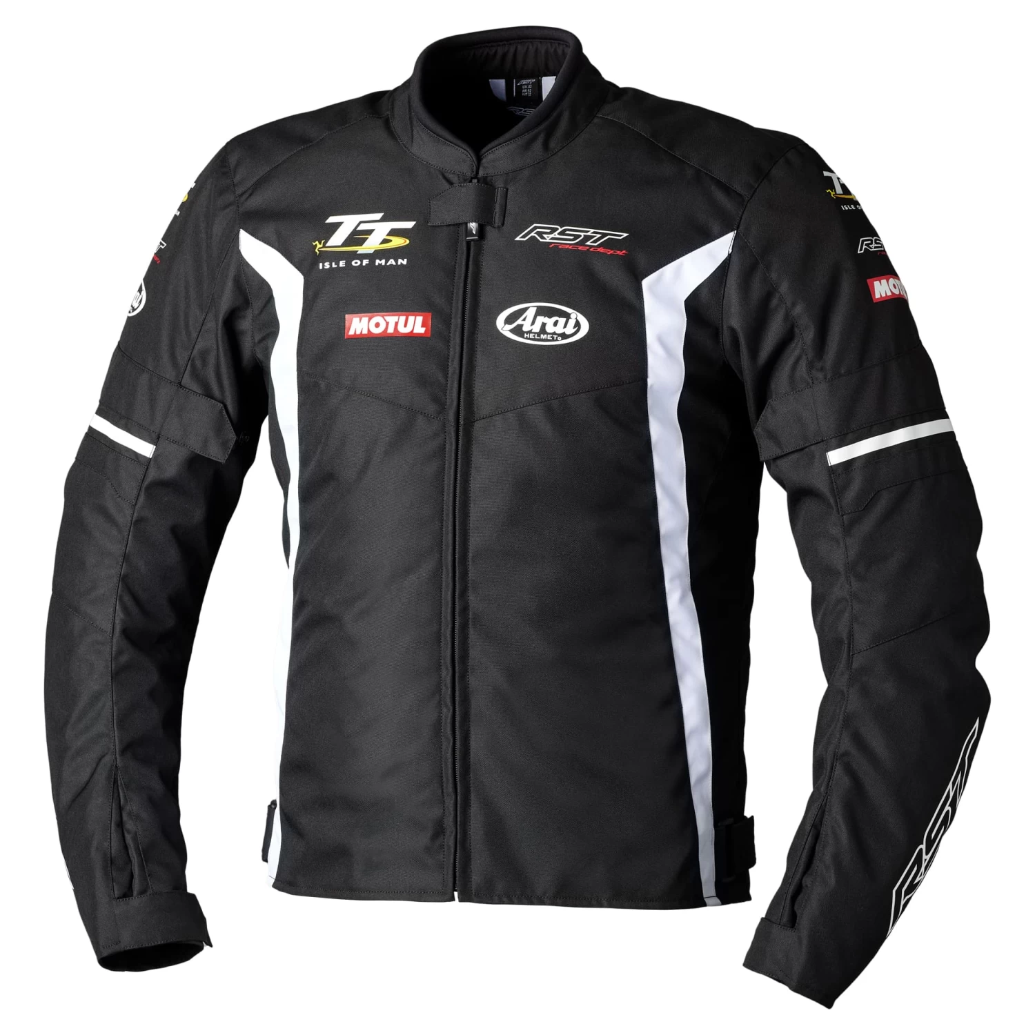 RST Isle Of Man TT Team Evo CE Textile Jacket - Black / White