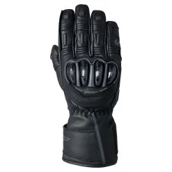 RST S1 CE Waterproof Ladies Leather Motorcycle Gloves - Black / Black