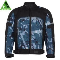 Spada Calgary CE Textile Motorcycle Jacket - Black/Green Camo