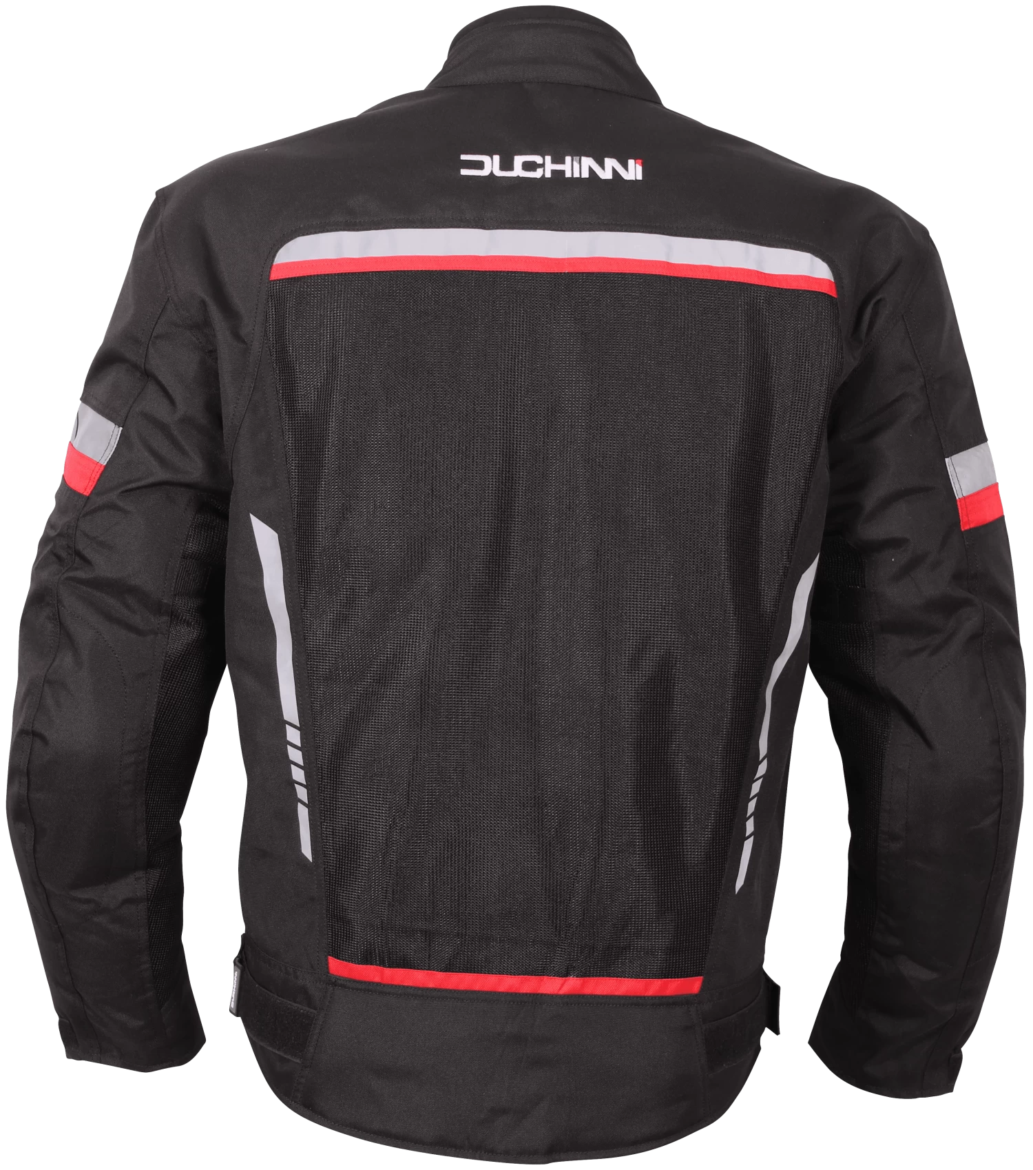 Duchinni Mistral CE Mesh Textile Motorcycle Jacket - Black/Red - Image 4