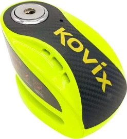 Kovix KNX Series Alarmed Disc Lock 10mm Pin - Fluo Green