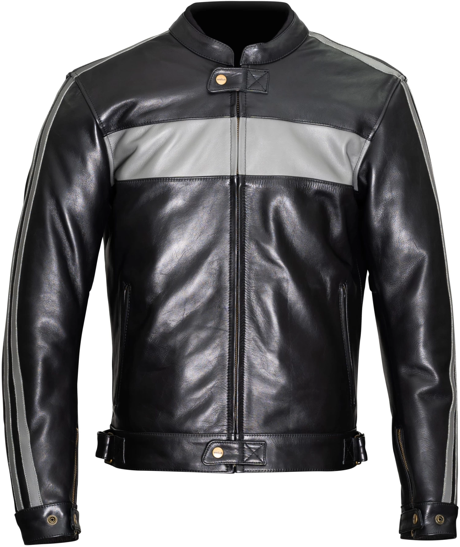 Weise Cabot Leather Jacket - Black / Grey
