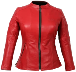 Weise Earhart Ladies Leather Jacket - Red