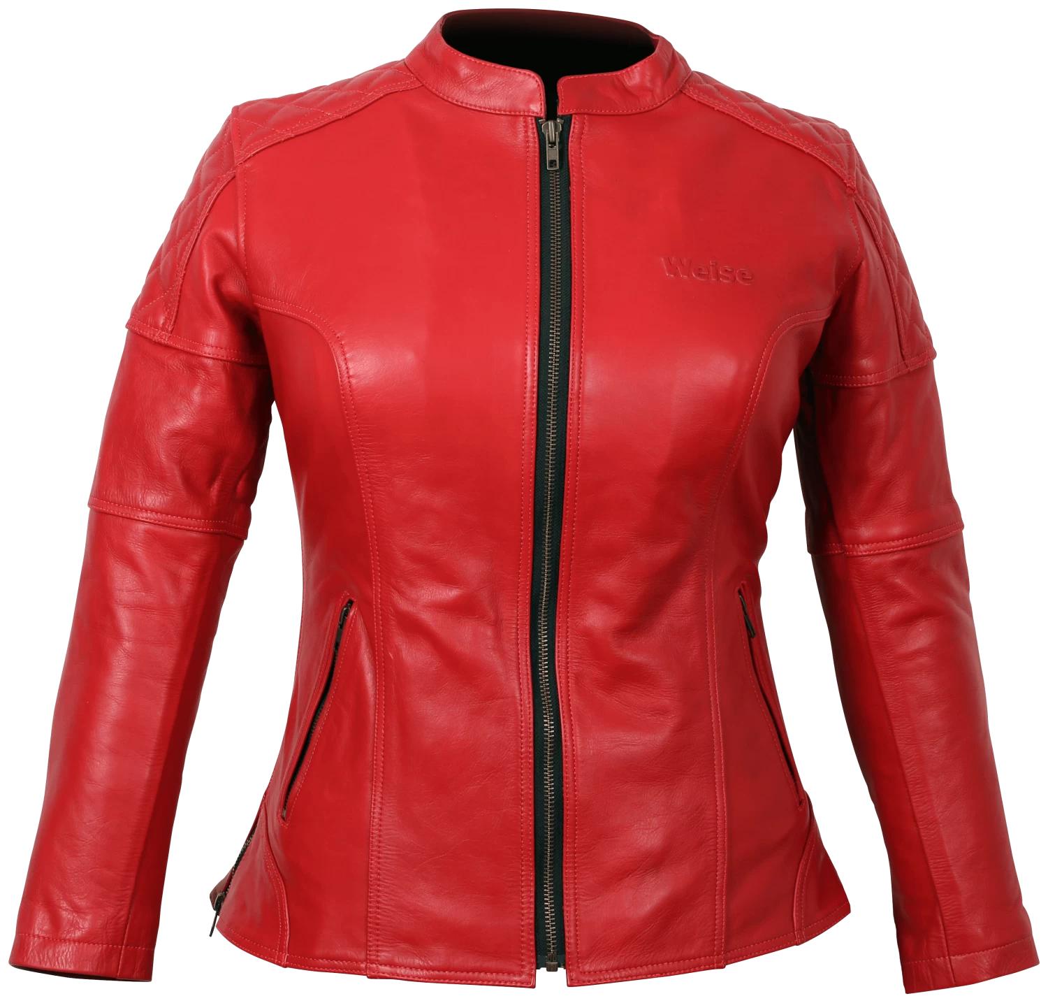 Weise Earhart Ladies Leather Jacket - Red