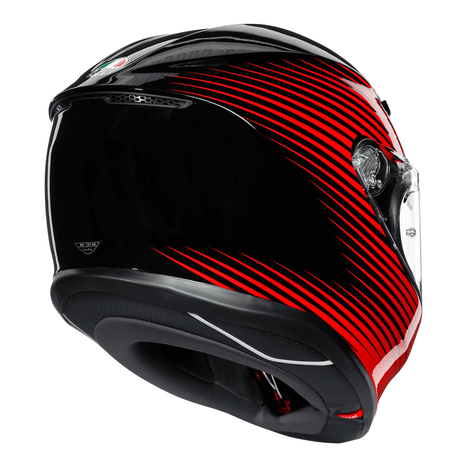 AGV K6 Rush - Black / Red - Image 3