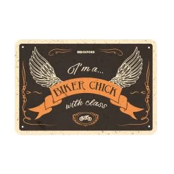 Oxford Garage Sign - Biker Chick With Class