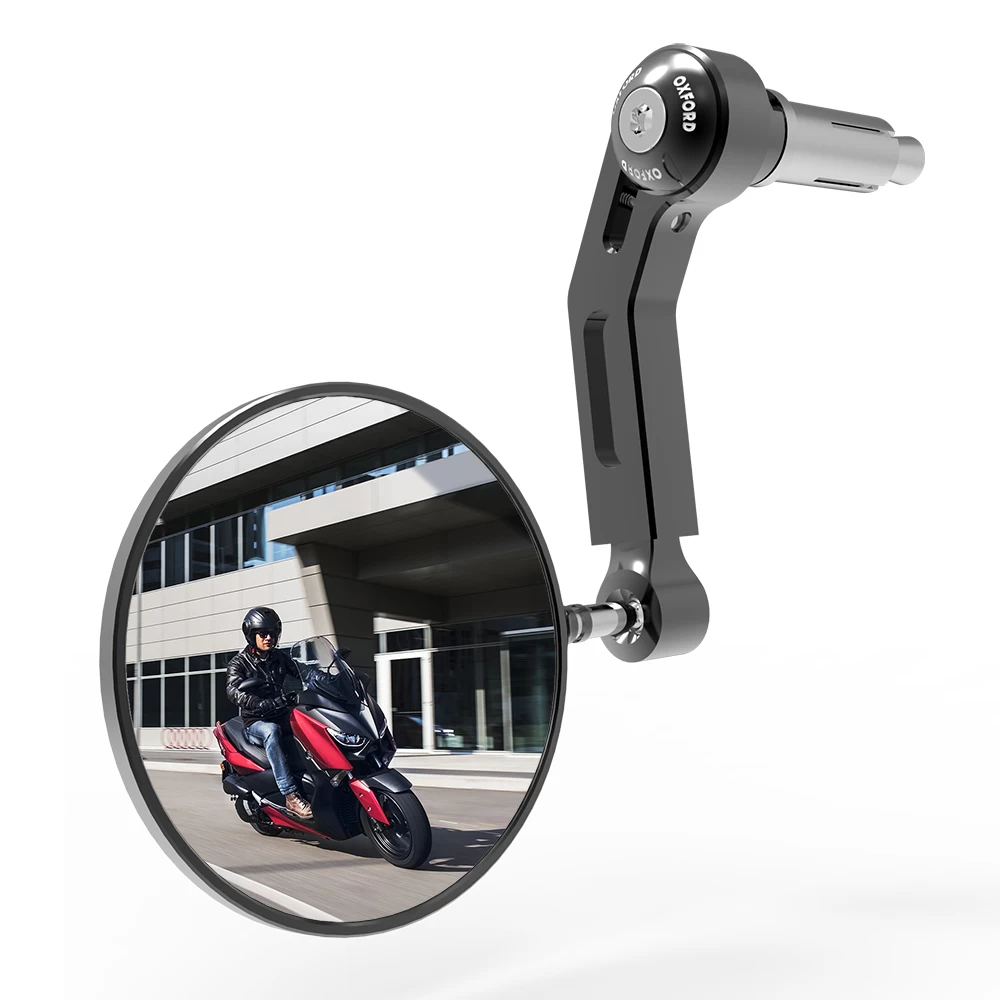 Oxford Premium Aluminium Bar End Mirror - Right