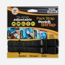 ROK Straps - Pack Stretch Straps - Black Reflective