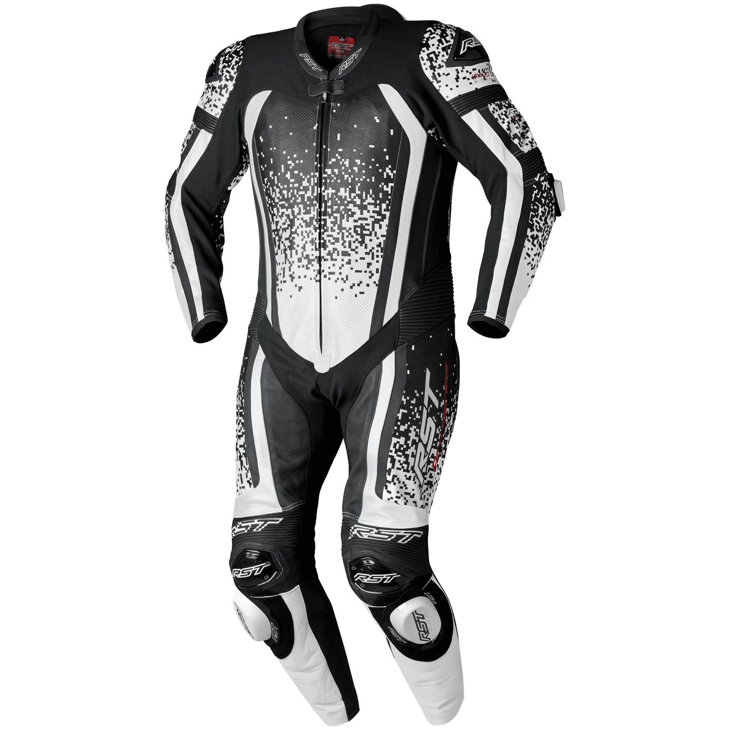 RST Pro Series Evo Airbag CE Leather One Piece Suit - Digi Crush White