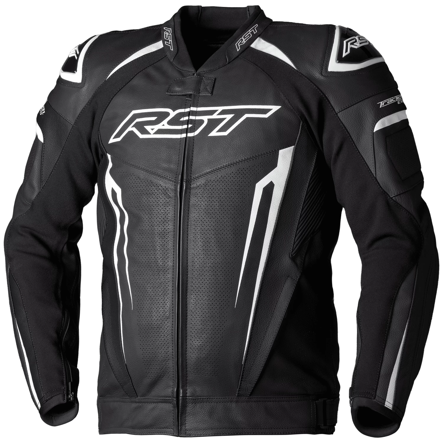 RST Tractech Evo 5 Leather Jacket - Black/White