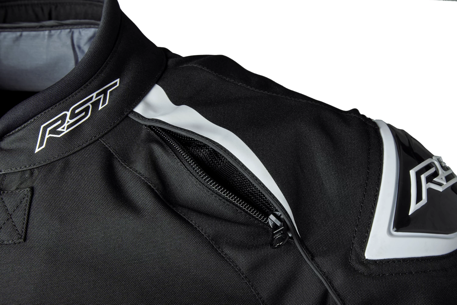 RST Tractech Evo 5 Textile Jacket - Black/White - Image 3