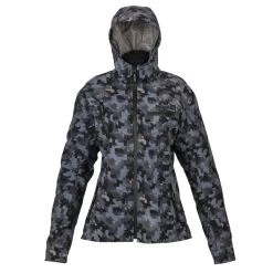 Spada Grid CE Waterproof Softshell Ladies Motorcycle Hoodie - Camo Grey