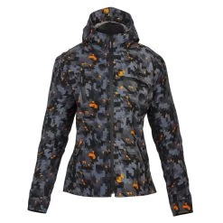 Spada Grid CE Waterproof Softshell Ladies Motorcycle Hoodie - Camo Orange