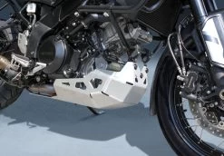 Suzuki V-Strom 1000 ABS Aluminium Skid Plate - Brushed Silver